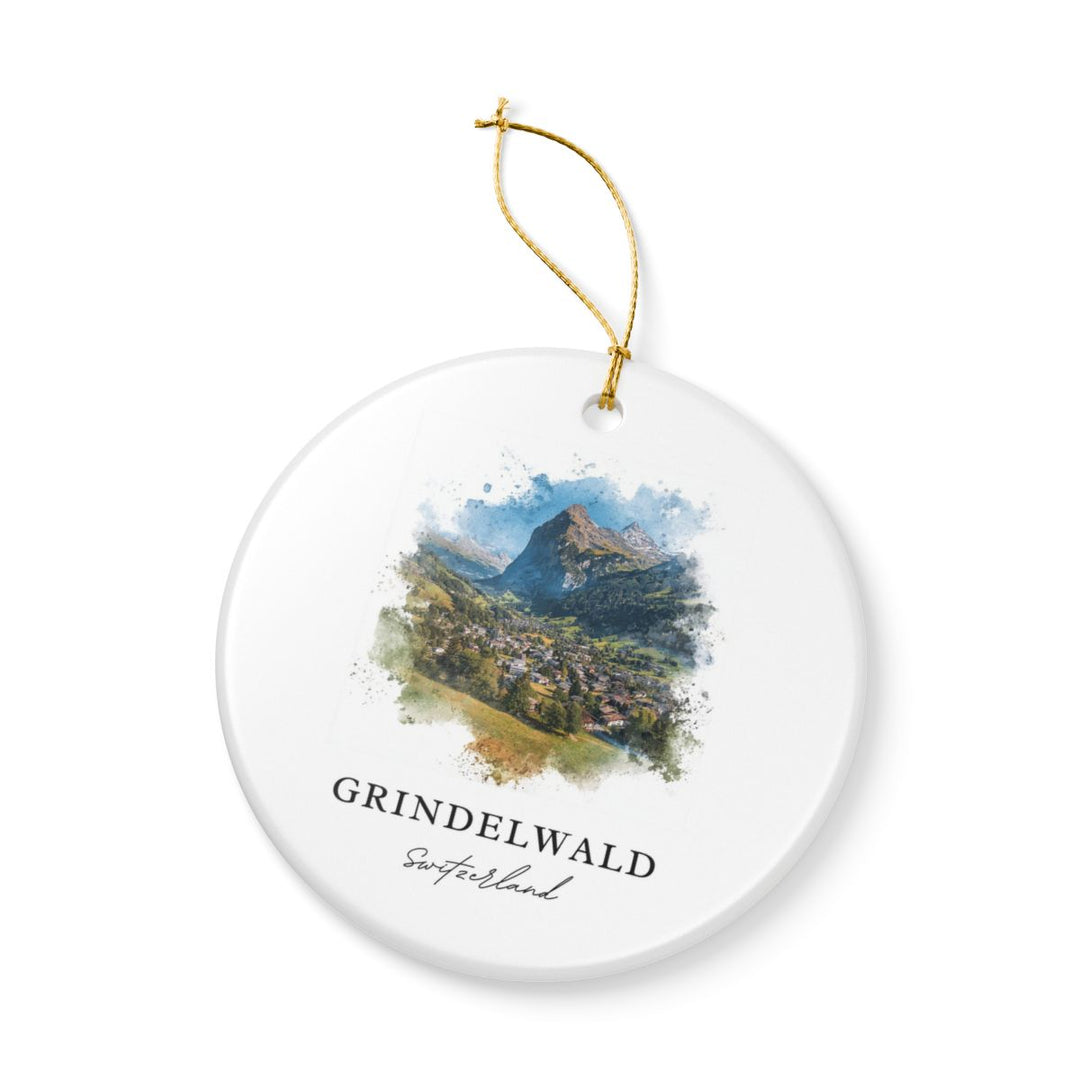 Grindelwald Switzerland Ornament: Unique Grindelwald Souvenir, Grindelwald Switzerland Xmas Decor, and Authentic Grindelwald Gift