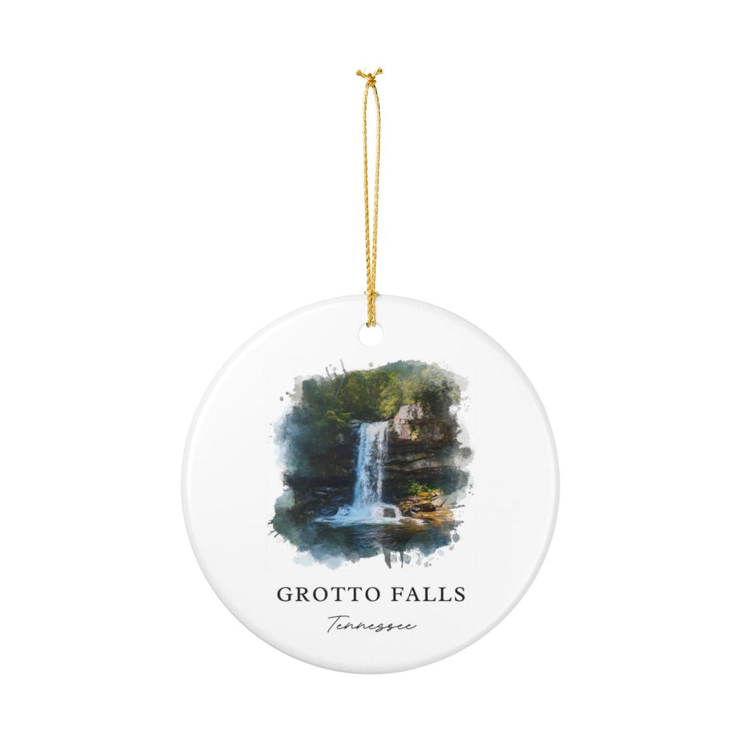 Grotto Falls Tennessee USA Ornament: Unique Grotto Falls Souvenir, Grotto Falls Tennessee Xmas Decor, and Authentic Grotto Falls Gift