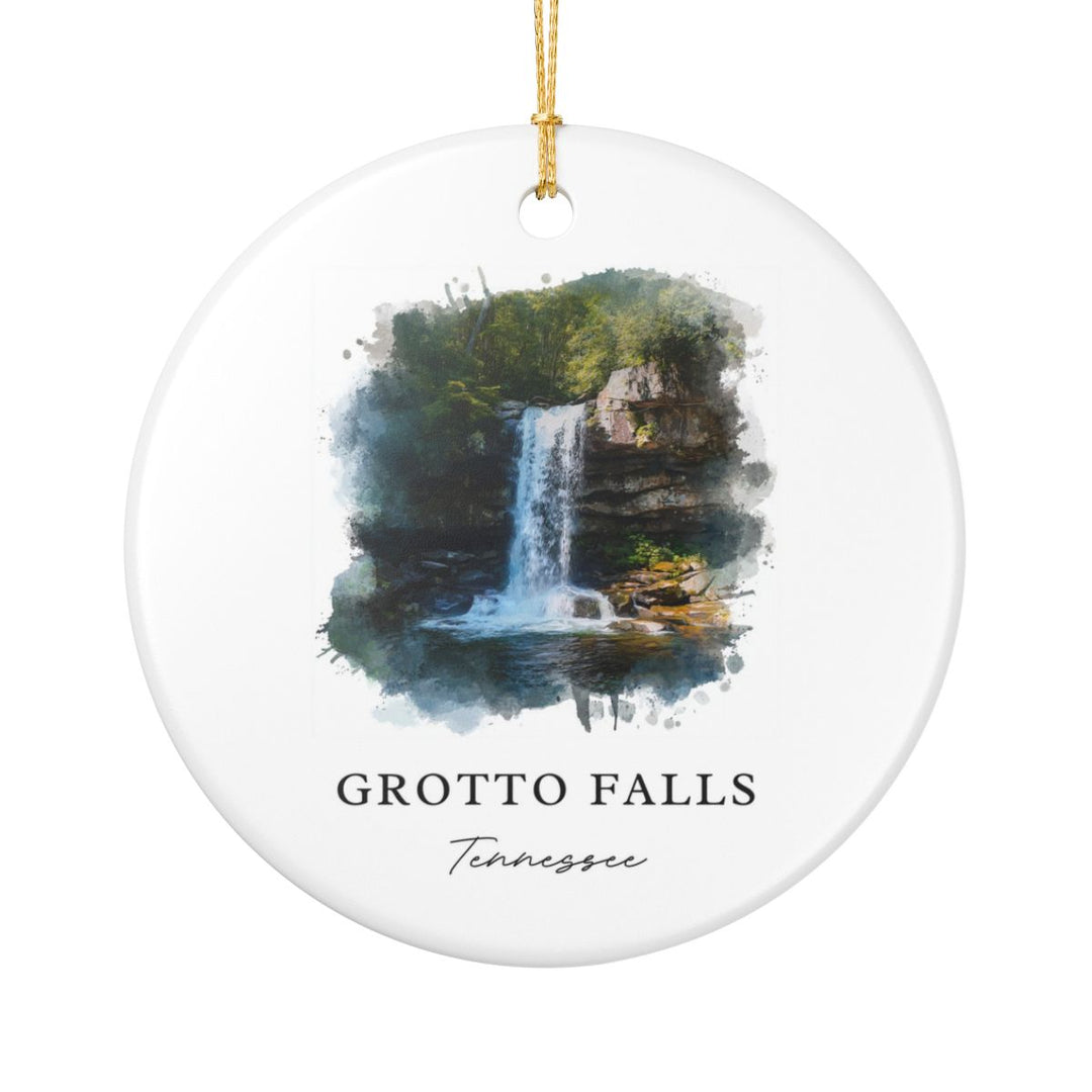 Grotto Falls Tennessee USA Ornament: Unique Grotto Falls Souvenir, Grotto Falls Tennessee Xmas Decor, and Authentic Grotto Falls Gift