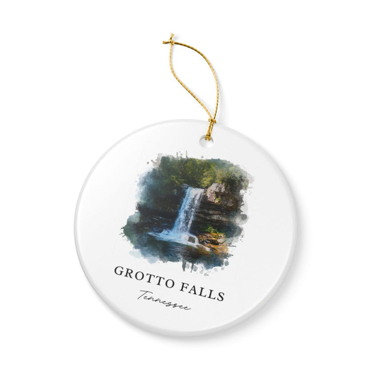 Grotto Falls Tennessee USA Ornament: Unique Grotto Falls Souvenir, Grotto Falls Tennessee Xmas Decor, and Authentic Grotto Falls Gift