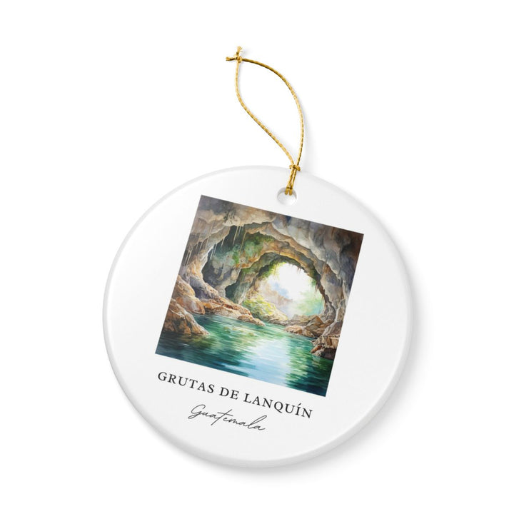 Grutas de Lanquín Guatemala Ornament: Unique Grutas de Lanquín Guatemala Souvenir, Grutas de Lanquín Guatemala Xmas Decor