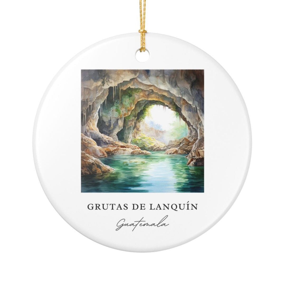 Grutas de Lanquín Guatemala Ornament: Unique Grutas de Lanquín Guatemala Souvenir, Grutas de Lanquín Guatemala Xmas Decor