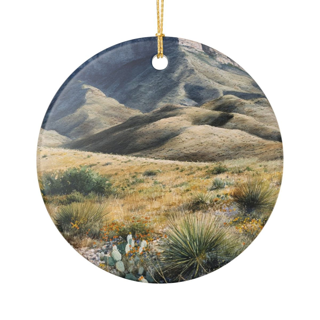 Guadalupe Mountains Ornament: Unique Guadalupe Mountains Souvenir, Guadalupe Mountains Xmas Decor, and Authentic Guadalupe Mountains Gift