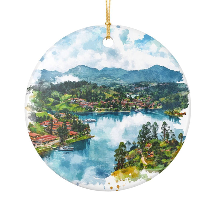 Guatapé Colombia Ornament: Unique Guatapé Souvenir, Guatapé Colombia Xmas Decor, and Authentic Guatapé Gift