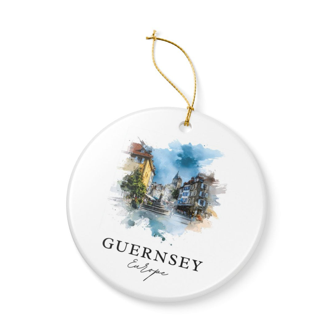 Guernsey Ornament: Unique Guernsey Souvenir, Guernsey Xmas Decor, and Authentic Guernsey Gift
