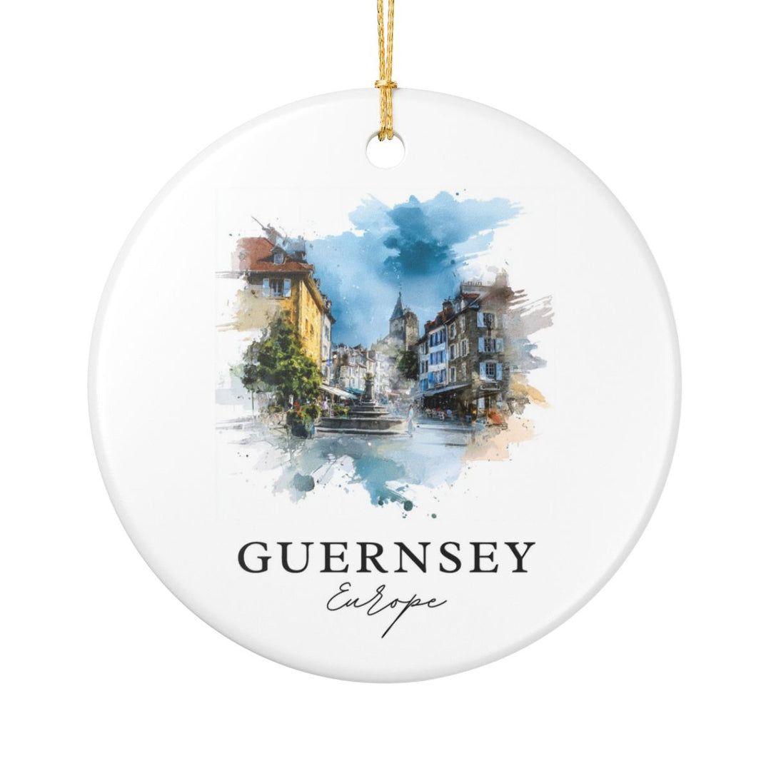 Guernsey Ornament: Unique Guernsey Souvenir, Guernsey Xmas Decor, and Authentic Guernsey Gift