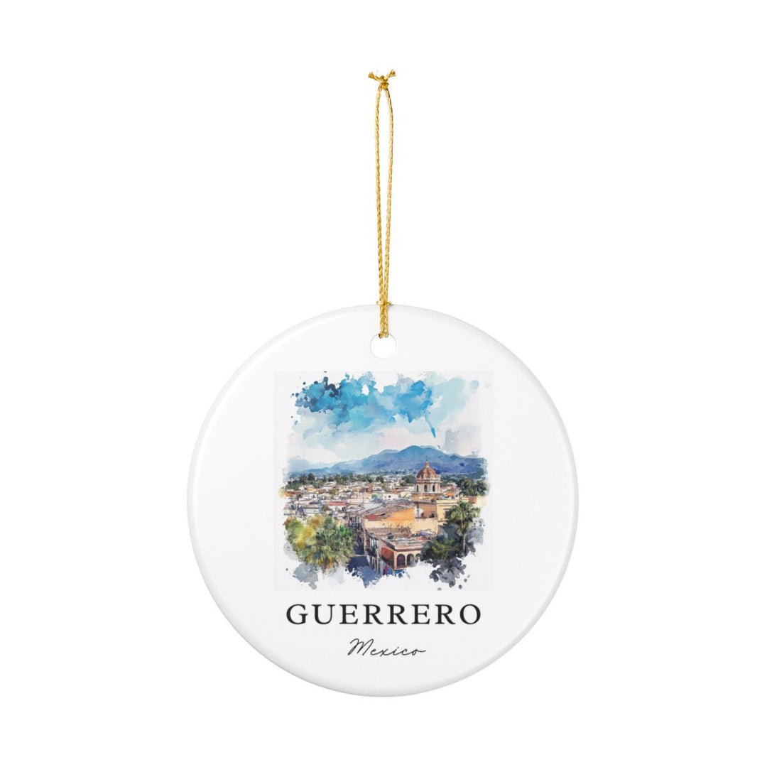 Guerrero Mexico Ornament: Unique Guerrero Souvenir, Guerrero Mexico Xmas Decor, and Authentic Guerrero Gift