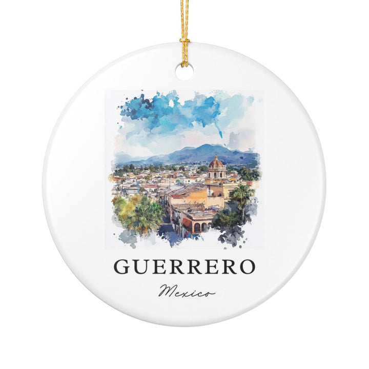 Guerrero Mexico Ornament: Unique Guerrero Souvenir, Guerrero Mexico Xmas Decor, and Authentic Guerrero Gift