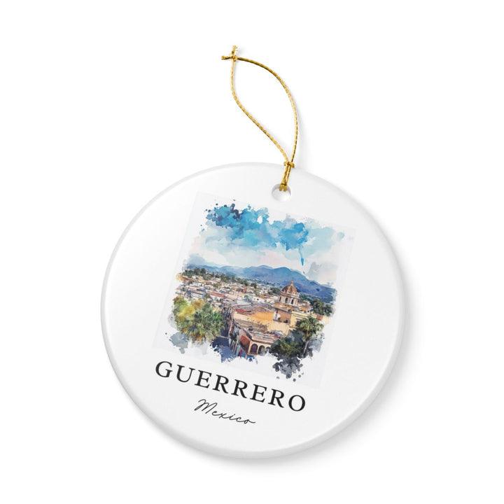 Guerrero Mexico Ornament: Unique Guerrero Souvenir, Guerrero Mexico Xmas Decor, and Authentic Guerrero Gift