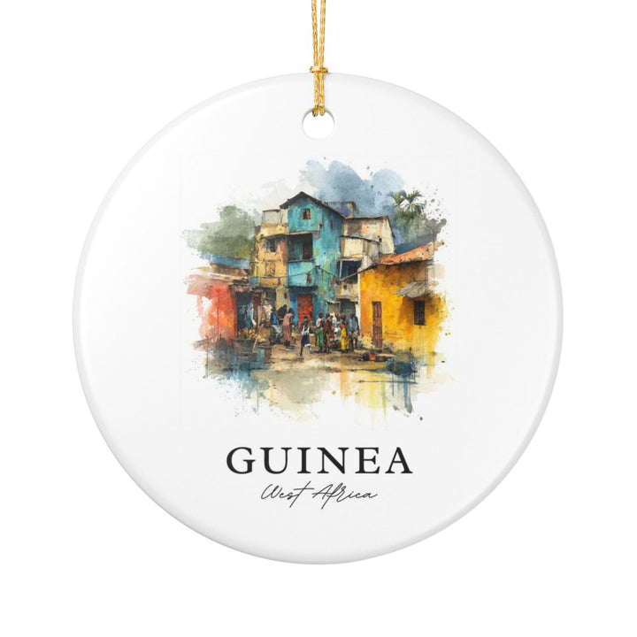 Guinea Ornament: Unique Guinea Souvenir, Guinea Xmas Decor, and Authentic Guinea Gift