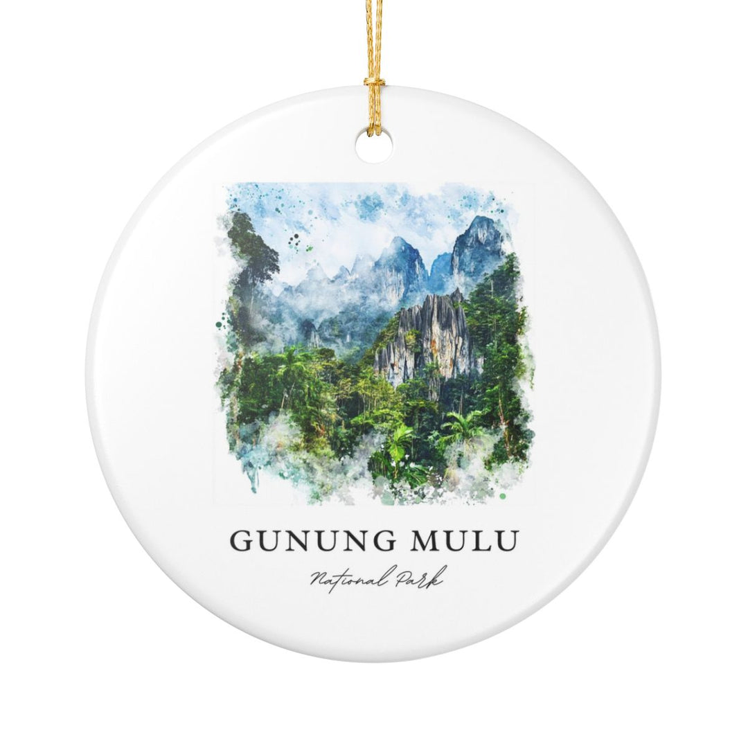 Gunung Mulu National Park Malaysia Ornament: Unique Gunung Mulu National Park Souvenir, Gunung Mulu National Park Malaysia Xmas Decor, and Authentic Gunung Mulu National Park Gift