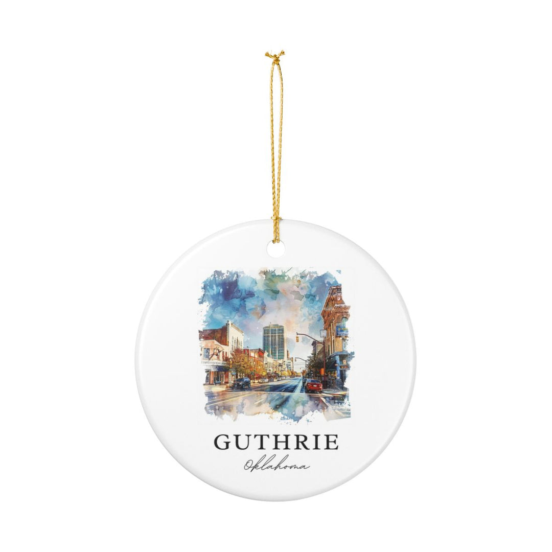 Guthrie Oklahoma Ornament: Unique Guthrie Oklahoma Souvenir, Guthrie Oklahoma Xmas Decor, and Authentic Guthrie Oklahoma Gift