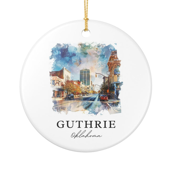 Guthrie Oklahoma Ornament: Unique Guthrie Oklahoma Souvenir, Guthrie Oklahoma Xmas Decor, and Authentic Guthrie Oklahoma Gift