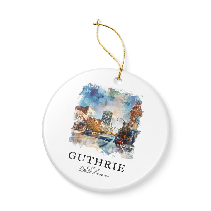 Guthrie Oklahoma Ornament: Unique Guthrie Oklahoma Souvenir, Guthrie Oklahoma Xmas Decor, and Authentic Guthrie Oklahoma Gift