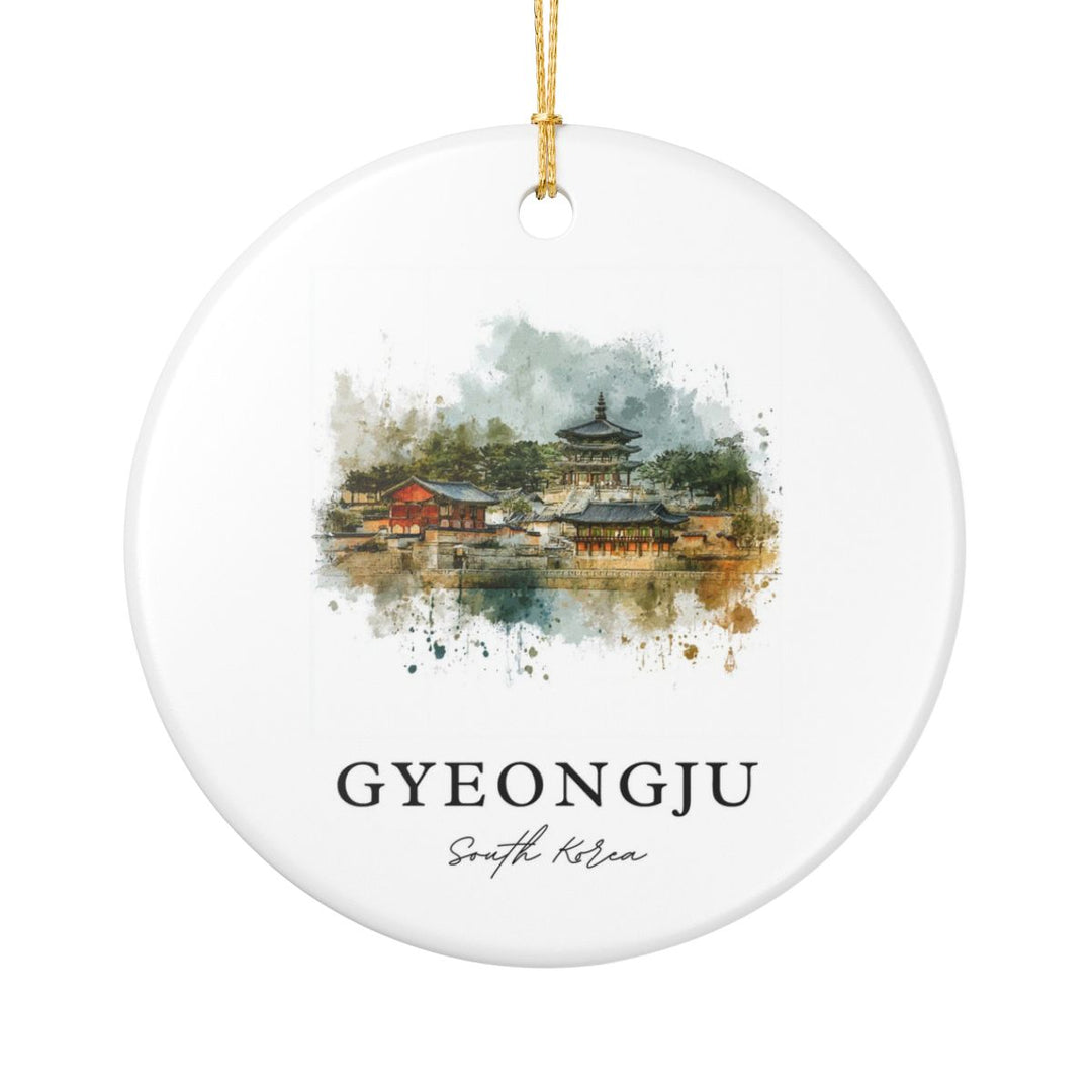 Gyeongju South Korea Ornament: Unique Gyeongju Souvenir, Gyeongju South Korea Xmas Decor, and Authentic Gyeongju Gift