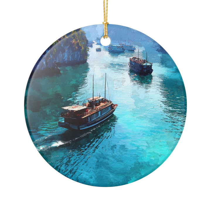 Ha Long Bay Vietnam Ornament: Unique Ha Long Bay Souvenir, Ha Long Bay Vietnam Xmas Decor, and Authentic Ha Long Bay Gift