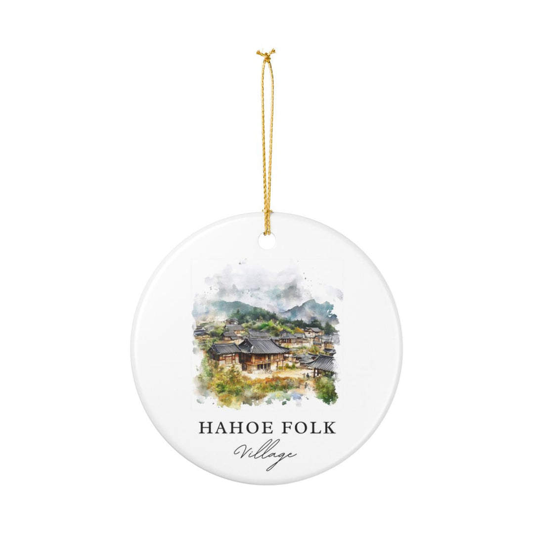 Hahoe Folk Village South Korea Ornament: Unique Hahoe Folk Village Souvenir, Hahoe Folk Village South Korea Xmas Decor, and Authentic Hahoe Folk Village Gift