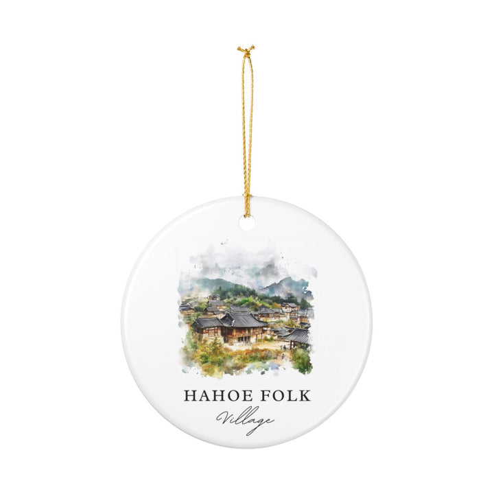 Hahoe Folk Village South Korea Ornament: Unique Hahoe Folk Village Souvenir, Hahoe Folk Village South Korea Xmas Decor, and Authentic Hahoe Folk Village Gift