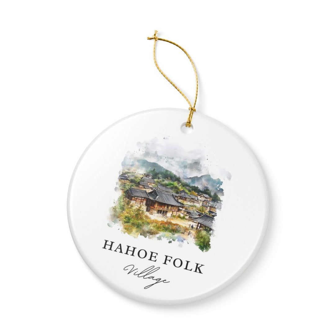 Hahoe Folk Village South Korea Ornament: Unique Hahoe Folk Village Souvenir, Hahoe Folk Village South Korea Xmas Decor, and Authentic Hahoe Folk Village Gift