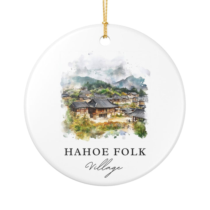 Hahoe Folk Village South Korea Ornament: Unique Hahoe Folk Village Souvenir, Hahoe Folk Village South Korea Xmas Decor, and Authentic Hahoe Folk Village Gift