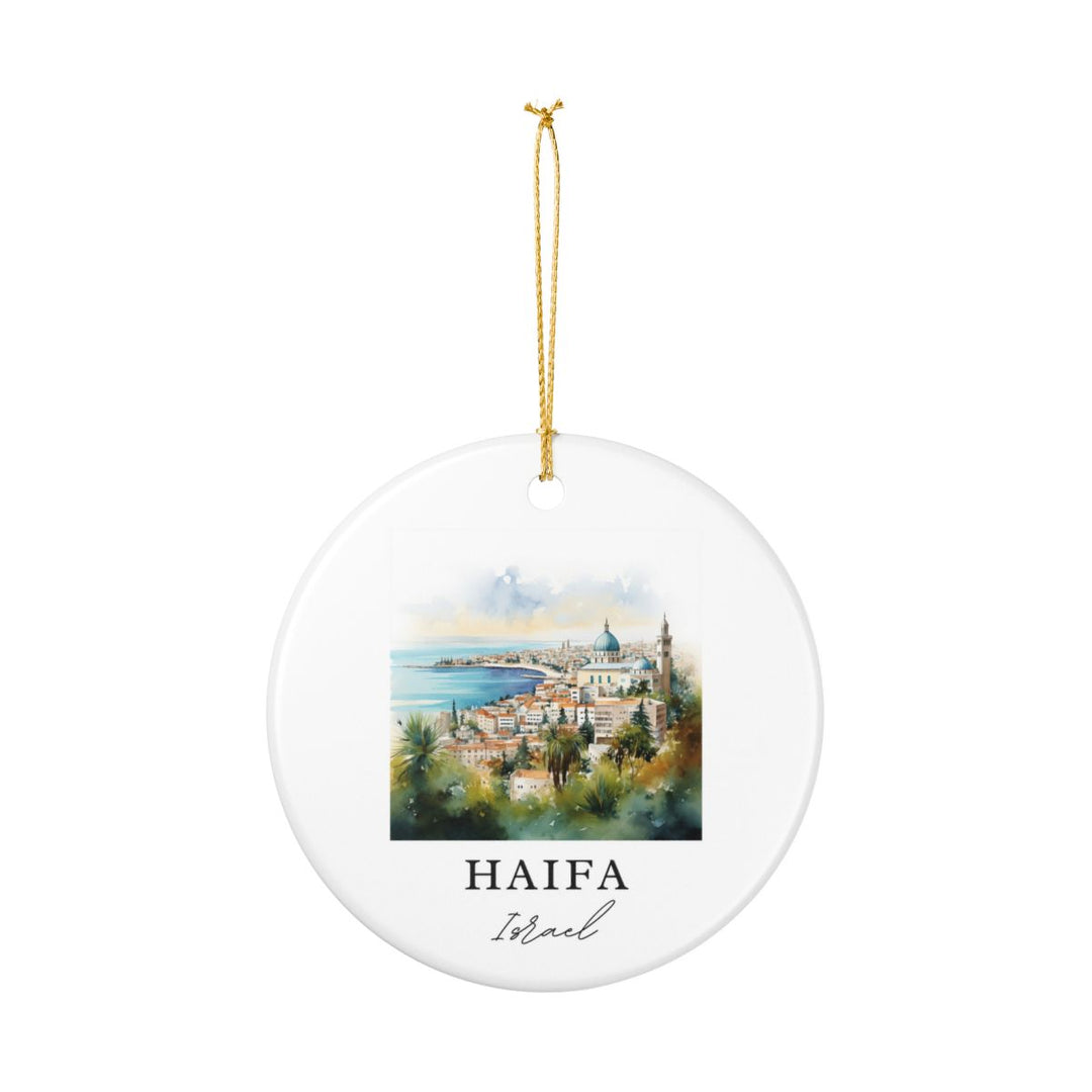 Haifa Israel Ornament: Unique Haifa Israel Souvenir, Haifa Israel Xmas Decor, and Authentic Haifa Israel Gift
