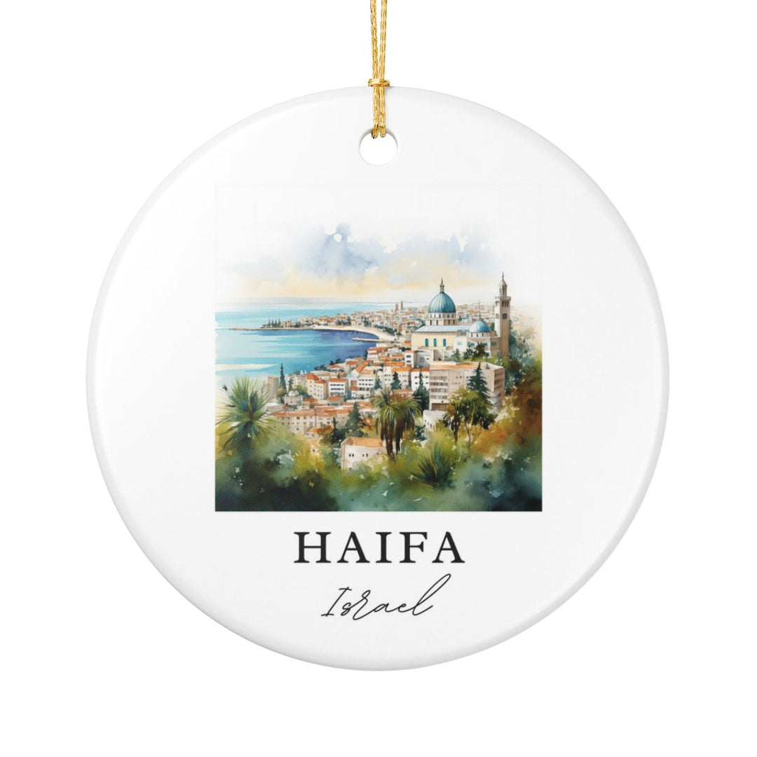 Haifa Israel Ornament: Unique Haifa Israel Souvenir, Haifa Israel Xmas Decor, and Authentic Haifa Israel Gift