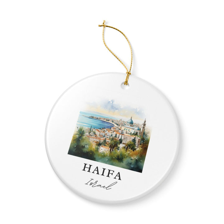 Haifa Israel Ornament: Unique Haifa Israel Souvenir, Haifa Israel Xmas Decor, and Authentic Haifa Israel Gift