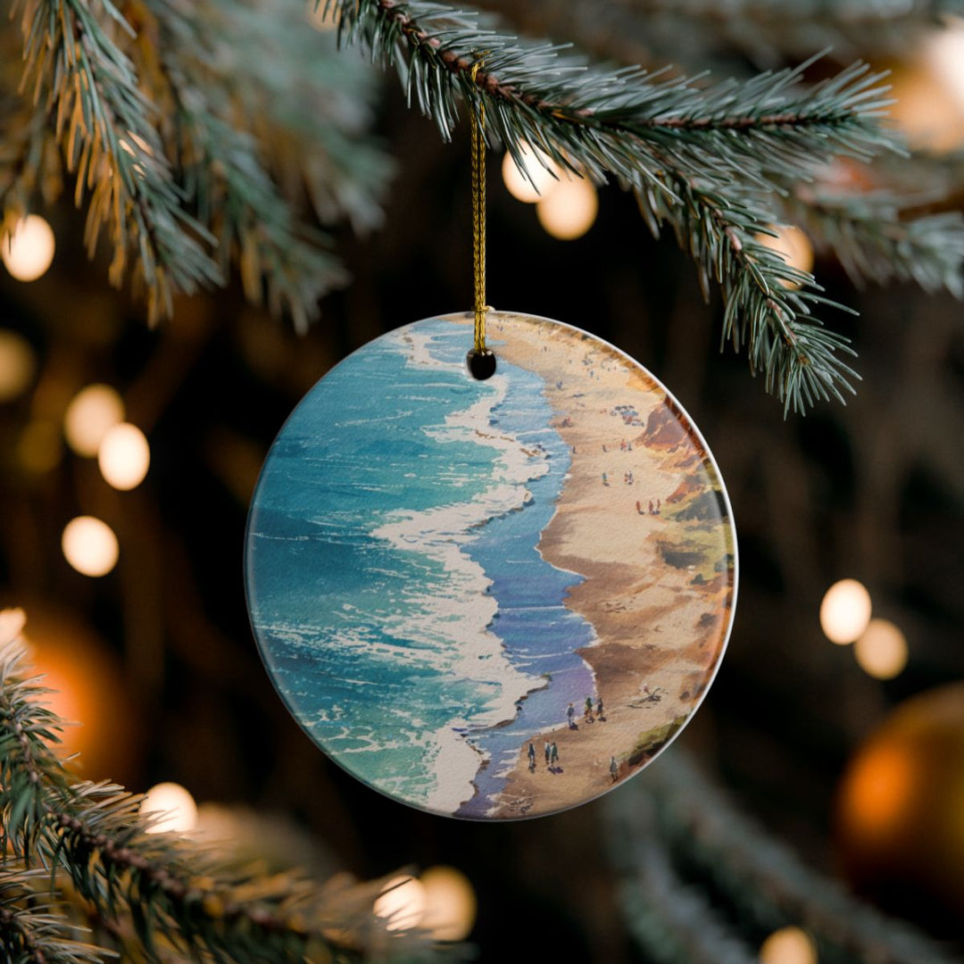 Half Moon Bay California USA Ornament: Unique Half Moon Bay Souvenir, Half Moon Bay California Xmas Decor, and Authentic Half Moon Bay Gift