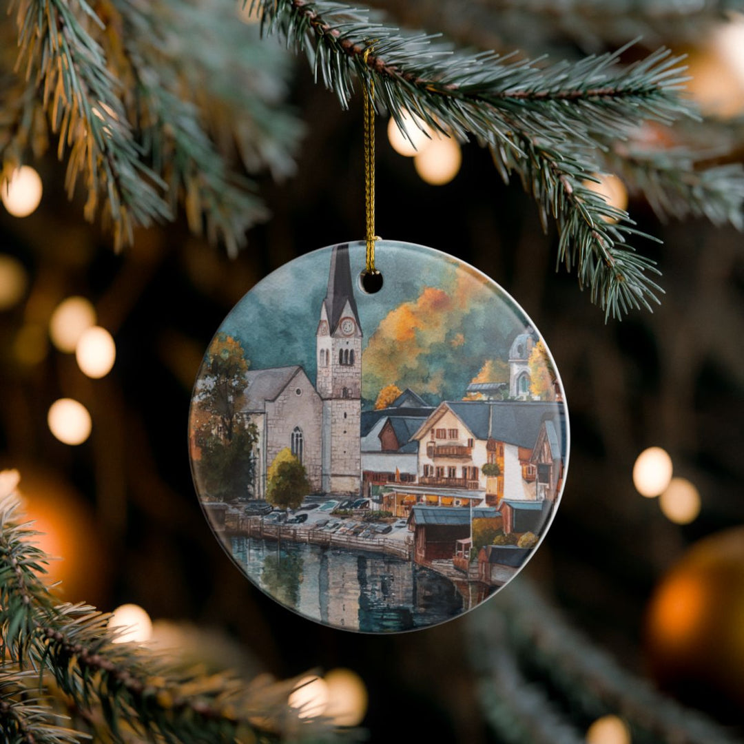 Hallstatt Austria Ornament: Unique Hallstatt Souvenir, Hallstatt Austria Xmas Decor, and Authentic Hallstatt Gift