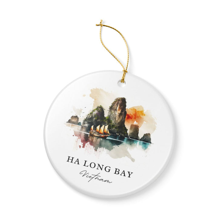 Halong Bay Vietnam Ornament: Unique Halong Bay Souvenir, Halong Bay Vietnam Xmas Decor, and Authentic Halong Bay Gift