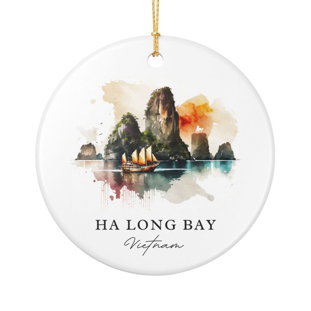 Halong Bay Vietnam Ornament: Unique Halong Bay Souvenir, Halong Bay Vietnam Xmas Decor, and Authentic Halong Bay Gift
