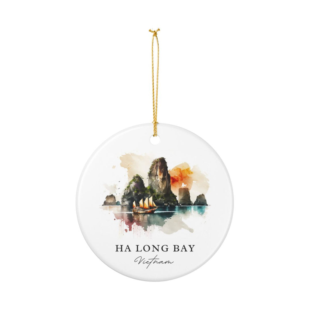 Halong Bay Vietnam Ornament: Unique Halong Bay Souvenir, Halong Bay Vietnam Xmas Decor, and Authentic Halong Bay Gift