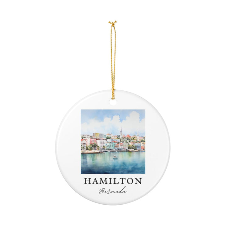 Hamilton Bermuda Ornament: Unique Hamilton Bermuda Souvenir, Hamilton Bermuda Xmas Decor, and Authentic Hamilton Bermuda Gift