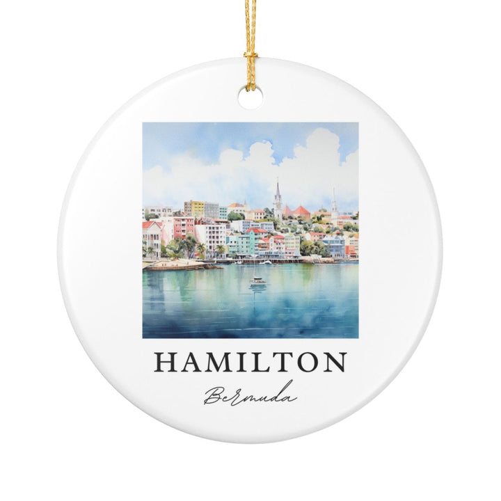 Hamilton Bermuda Ornament: Unique Hamilton Bermuda Souvenir, Hamilton Bermuda Xmas Decor, and Authentic Hamilton Bermuda Gift