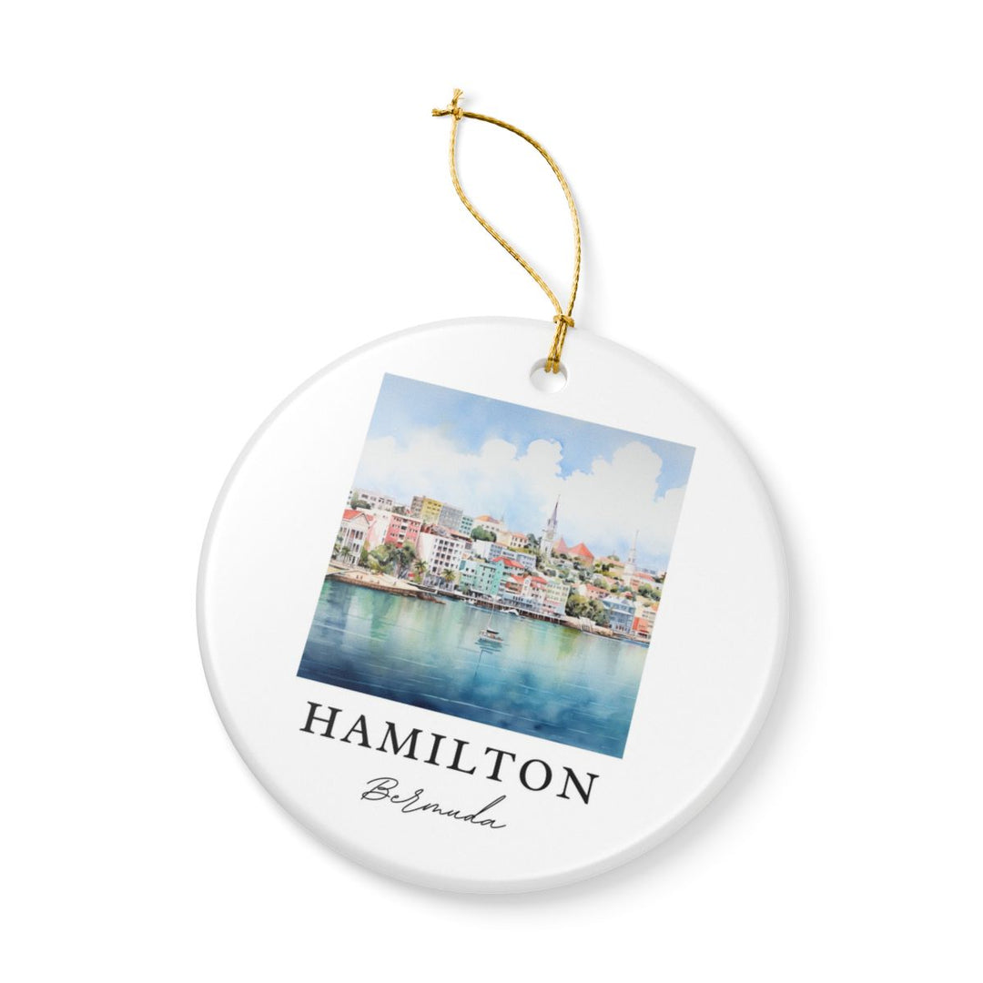 Hamilton Bermuda Ornament: Unique Hamilton Bermuda Souvenir, Hamilton Bermuda Xmas Decor, and Authentic Hamilton Bermuda Gift