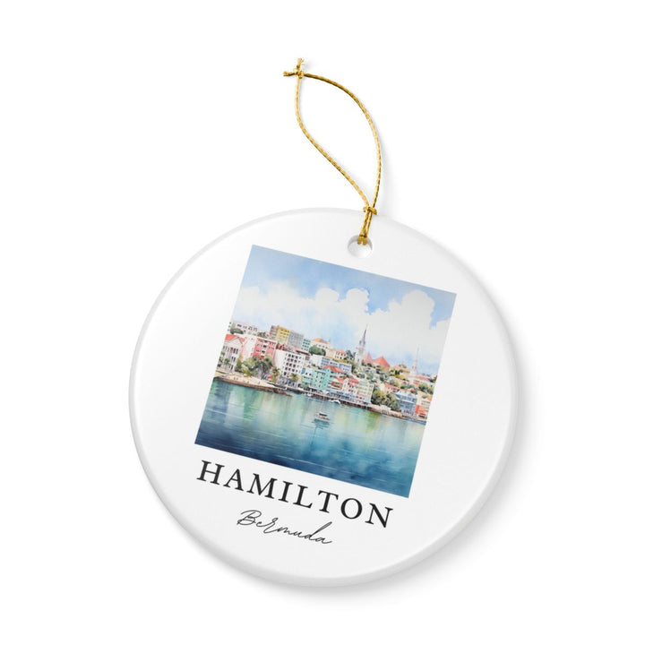 Hamilton Bermuda Ornament: Unique Hamilton Bermuda Souvenir, Hamilton Bermuda Xmas Decor, and Authentic Hamilton Bermuda Gift