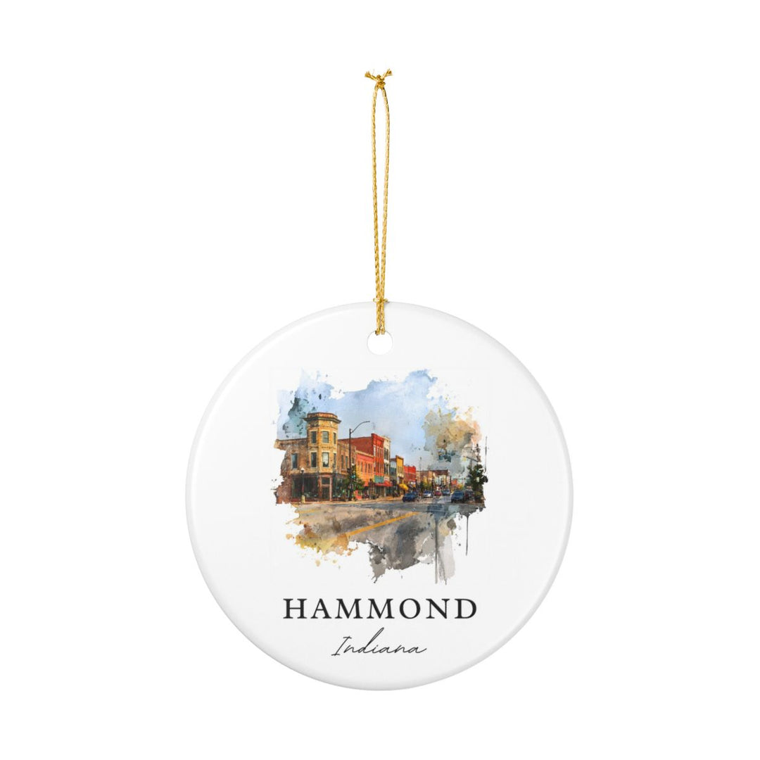 Hammond Indiana A Ornament: Unique Hammond Indiana A Souvenir, Hammond Indiana A Xmas Decor, and Authentic Hammond Indiana A Gift