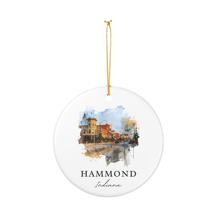 Hammond Indiana A Ornament: Unique Hammond Indiana A Souvenir, Hammond Indiana A Xmas Decor, and Authentic Hammond Indiana A Gift