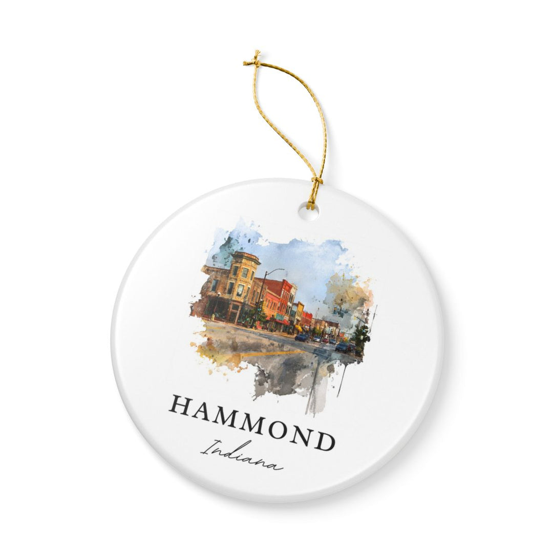 Hammond Indiana A Ornament: Unique Hammond Indiana A Souvenir, Hammond Indiana A Xmas Decor, and Authentic Hammond Indiana A Gift