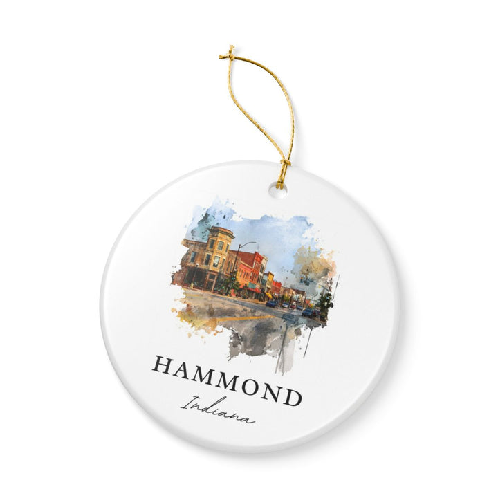 Hammond Indiana A Ornament: Unique Hammond Indiana A Souvenir, Hammond Indiana A Xmas Decor, and Authentic Hammond Indiana A Gift
