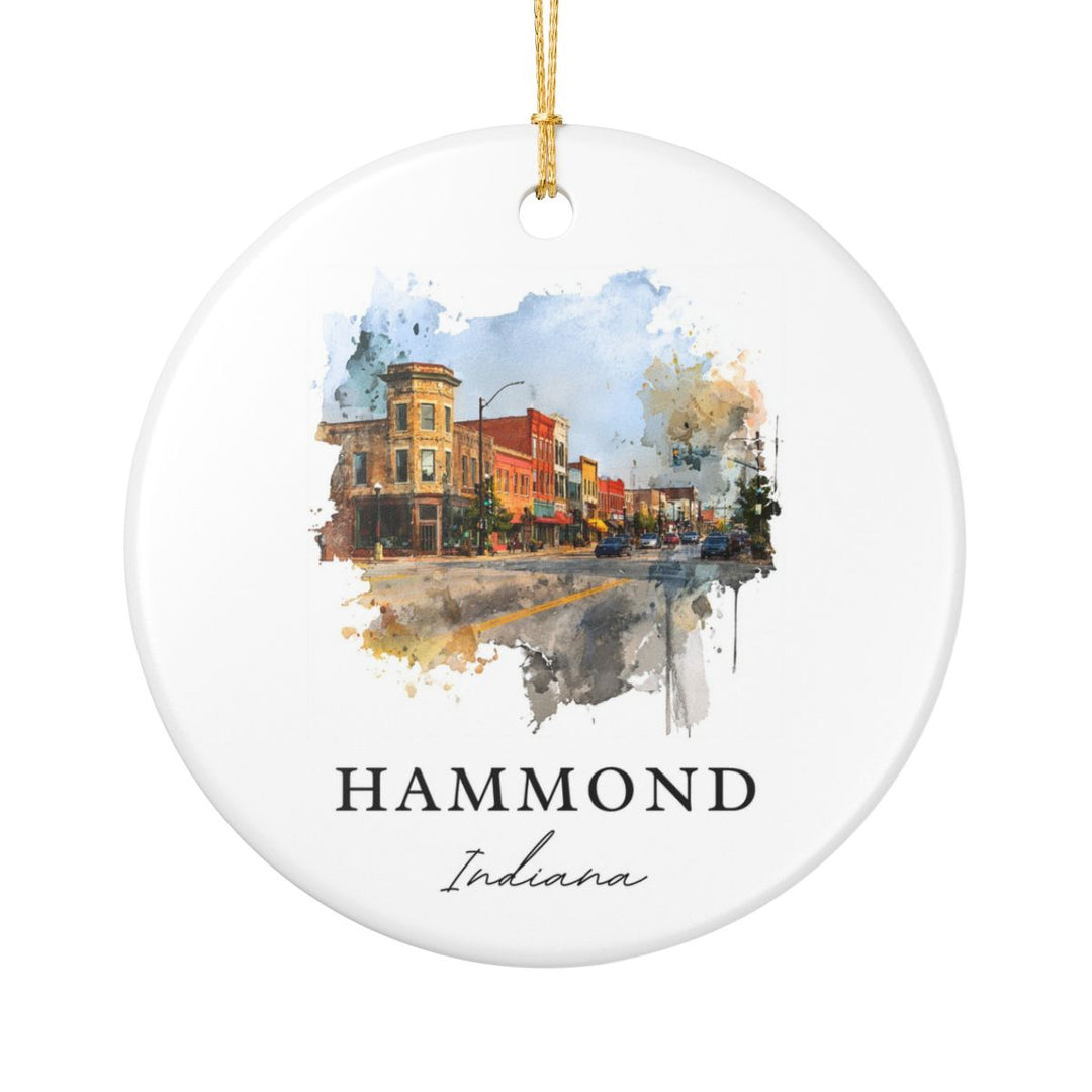 Hammond Indiana A Ornament: Unique Hammond Indiana A Souvenir, Hammond Indiana A Xmas Decor, and Authentic Hammond Indiana A Gift