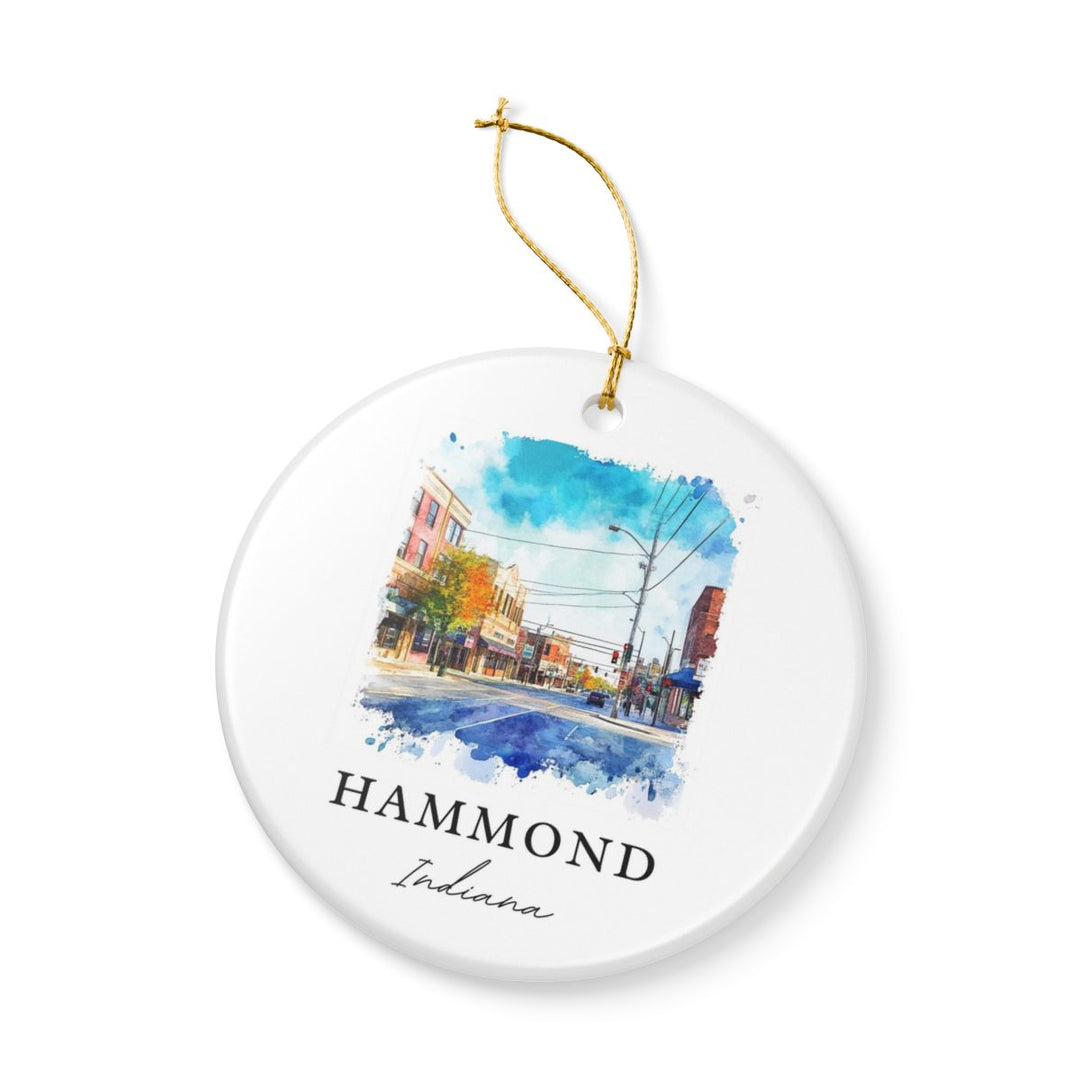 Hammond Indiana Ornament: Unique Hammond Indiana Souvenir, Hammond Indiana Xmas Decor, and Authentic Hammond Indiana Gift