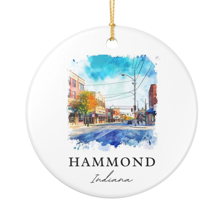 Hammond Indiana Ornament: Unique Hammond Indiana Souvenir, Hammond Indiana Xmas Decor, and Authentic Hammond Indiana Gift