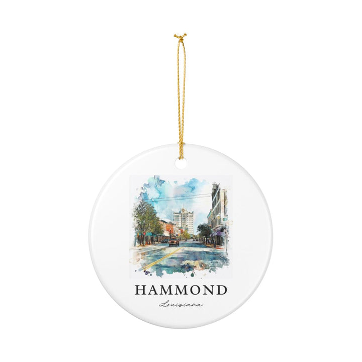 Hammond Louisiana Ornament: Unique Hammond Louisiana Souvenir, Hammond Louisiana Xmas Decor, and Authentic Hammond Louisiana Gift