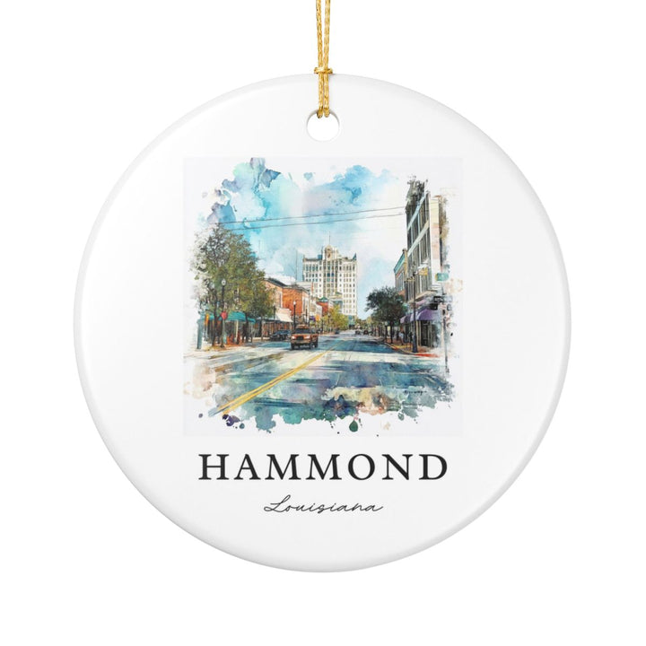 Hammond Louisiana Ornament: Unique Hammond Louisiana Souvenir, Hammond Louisiana Xmas Decor, and Authentic Hammond Louisiana Gift
