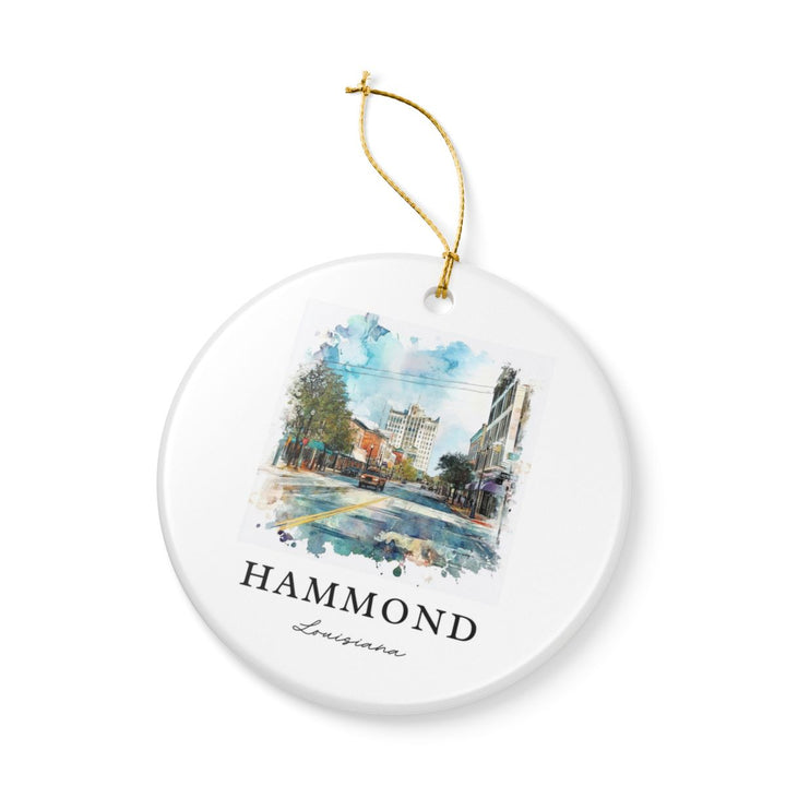 Hammond Louisiana Ornament: Unique Hammond Louisiana Souvenir, Hammond Louisiana Xmas Decor, and Authentic Hammond Louisiana Gift