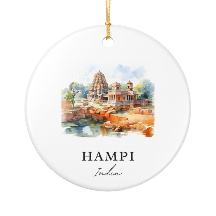 Hampi India Ornament: Unique Hampi India Souvenir, Hampi India Xmas Decor, and Authentic Hampi India Gift