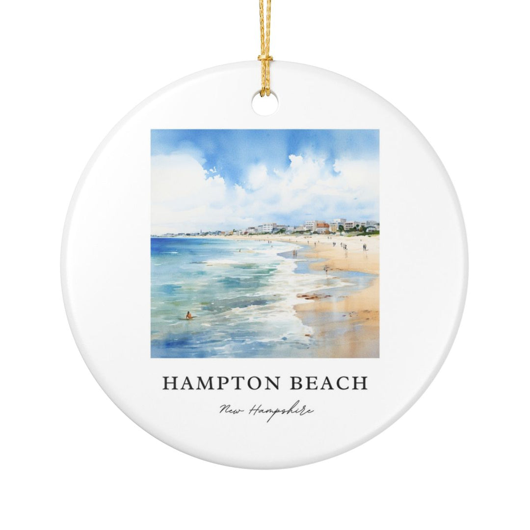 Hampton Beach New Hampshire USA Ornament: Unique Hampton Beach Souvenir, Hampton Beach New Hampshire Xmas Decor, and Authentic Hampton Beach Gift