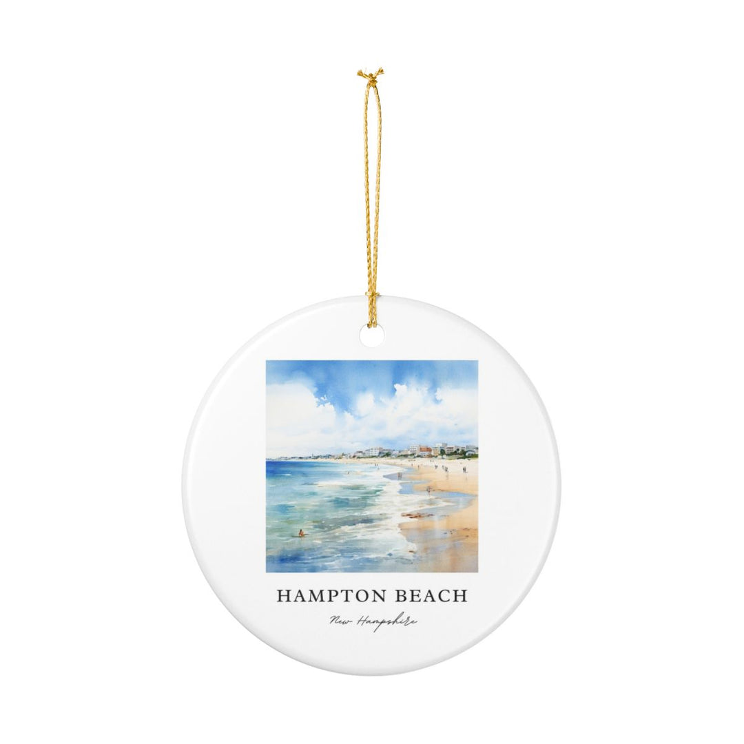 Hampton Beach New Hampshire USA Ornament: Unique Hampton Beach Souvenir, Hampton Beach New Hampshire Xmas Decor, and Authentic Hampton Beach Gift