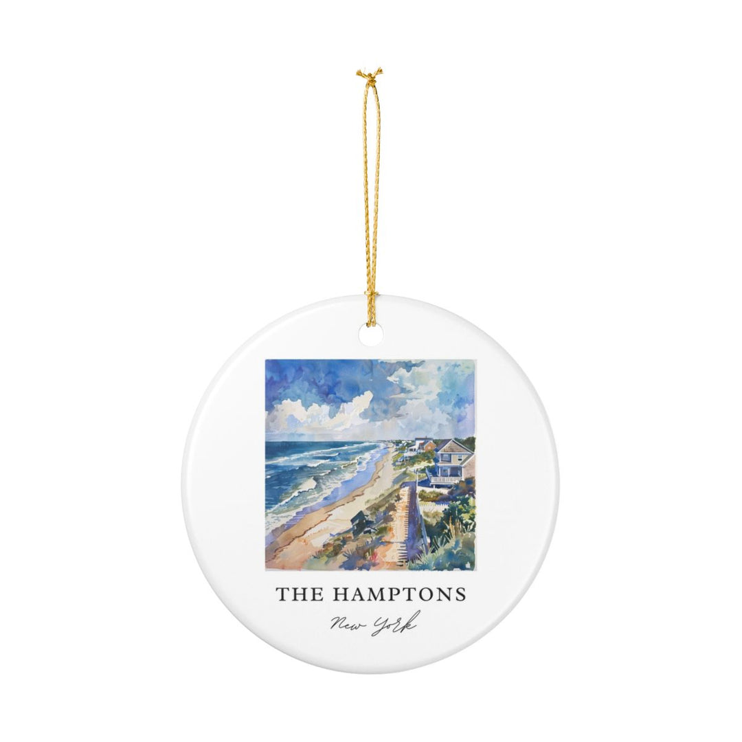 Hamptons New York USA Ornament: Unique Hamptons Souvenir, Hamptons New York Xmas Decor, and Authentic Hamptons Gift